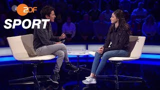 Yusra Mardini im aktuellen sportstudio über ihre Ziele  das aktuelle sportstudio  ZDF [upl. by Stefano481]