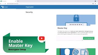 Setup Boxcryptor  STEP 2 Enable Master Key [upl. by Purington]