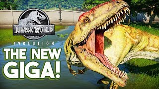 THE NEW HUGE GIGANOTOSAURUS  Jurassic World Evolution Dinosaur Size Changes [upl. by Ahsieni970]