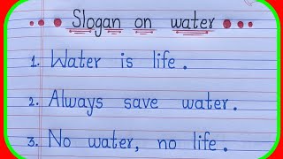 Slogan on save water in English slogan on water conservation in Englishsave water slogans [upl. by Courtney]