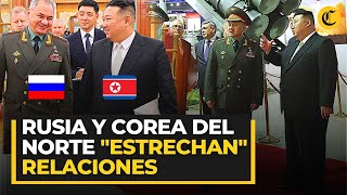 Corea del Norte KIM JONGUN 🇰🇵 exhibió MISILES y DRONES al ministro de Defensa ruso 🇷🇺 [upl. by Goodyear]