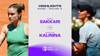 Maria Sakkari vs Anhelina Kalinina  2024 Rome Round 3  WTA Match Highlights [upl. by Yrrum]