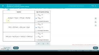 ALEKS  Qualitatively Predicting Reaction Entropy [upl. by Otokam220]