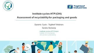 Assessment of Recyclability for Packaging and Goods  Institute Cyclos HTP  Dynamic Cycle Institute [upl. by Yajeet]