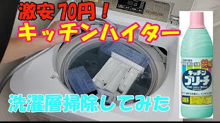 【閲覧注意】キッチンハイターで洗濯槽掃除してみた【激安】 [upl. by Jeanine]