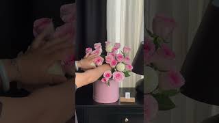 🌸🤩flower box arrangement idea💕 flowerarrangements bouquet floraldesign florist flowerboxdiy [upl. by Nagar]