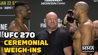 UFC 270 Ceremonial WeighIn Highlights  Ngannou vs Gane Moreno vs Figueiredo 3  MMA Fighting [upl. by Andrej410]