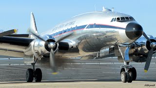 Lockheed VC121A Constellation Bataan Start Up Takeoff and Landing [upl. by Aiksas]