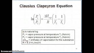 Clausius  Clapeyron Equation in Thermodynamics  video in HINDI [upl. by Henarat]