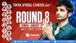 Tata Steel Chess 2022  Round 8  Jan Gustafsson amp Peter Svidler [upl. by Nongim]