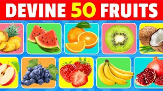 Devine le FRUIT en 3 secondes 🍌🍉🍑  50 types de fruits différents [upl. by Accissej]