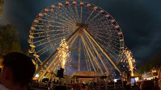 Abschluss Feuershow vor Juwel Riesenrad Landauer Maimarkt 2024 [upl. by Herrle547]