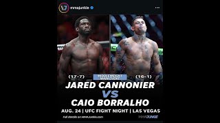 Jared Cannonier vs Caio Borralho UFC Fight NightLas Vegas HighlightsBreakdownPrediction [upl. by Akenna]