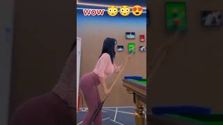 women BILIARD technical billiards beutifull shorts 8ballpool [upl. by Oakes915]