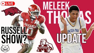 Meleek Thomas Huge Update  Arkansas At MSU Braylen Russells Time To Shine [upl. by Ahsiym]