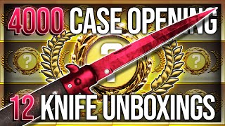 12 KNIFE UNBOXINGS IN 1 VIDEO 4000 CASE OPENING [upl. by Agneta]