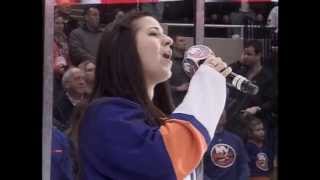 Amanda Kaletsky Oh Canada and StarSpangled Banner at Nassau Coliseum [upl. by Ailema149]