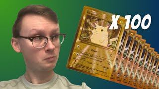 I Opened 100 Pikachu Packs In TCG Pocket [upl. by Norrabal]