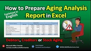 How to Prepare Aging Analysis Report in MS Excel  Quick and Easy  Accounting Reports  Tutorial [upl. by Arreip182]