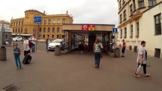 Florenc main bus station to Florenc metro stop [upl. by Ellenrad91]