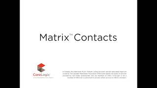 Matrix Contacts [upl. by Tlaw]