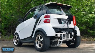 quotMILKJUGquot  The Worlds Scariest Smart Car Turbo Hayabusa Smartcar [upl. by Susann]