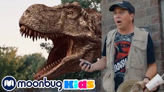 GIANT Dinosaur Adventure TRexRanch  Moonbug Kids  Explore With Me [upl. by Magda]