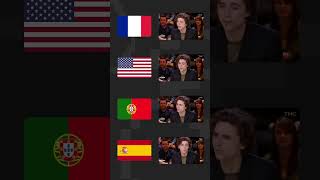 Timothee Chalamet speaking French with translation timotheechalamet timothéechalamet hollywood [upl. by Nnaul]