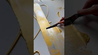 Satisfying paint spread with gold  silver arthack artist painting shorts trending art [upl. by Thompson]