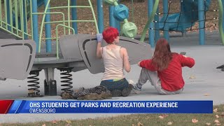 Owensboro High School students spend day maintaining city parks [upl. by Subocaj]