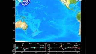 NOAA Simulation Tsunami Event 2011 March 11 [upl. by Matless853]