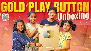 Golden Button Unboxing  1 million subscribers  Inis galataas [upl. by Jenine31]