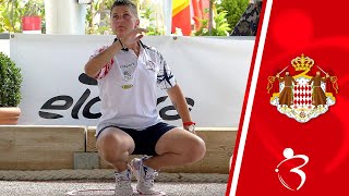 Démonstration de l’équipe de FRANCE face à la doublette quotSUISSEITALIEquot  Pétanque Monaco 2023 [upl. by Ahselak]