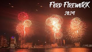 Epic 66 Ford Fireworks Spectacular on the Detroit River  Iconic Celebration  Firework Show 2024 [upl. by Hosbein]