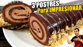 ¡Fácil pero impresionantes Estas 3 RECETAS de POSTRES te descubrirán en el mejor CHEF [upl. by Lorena]