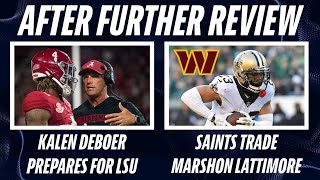 Saints Trade Marshon Lattimore To Commanders  LSUBama Preview  LSU Recruiting Latest [upl. by Edrahs]