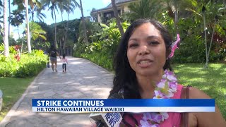 Vacationers fed up with poor service as strike drags on at Hilton Hawaiian Village [upl. by Avigdor527]