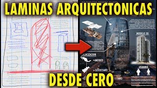 Como hacer LAMINAS para Arquitectura desde cero [upl. by Iramo]