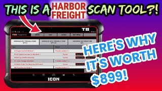 NOT YOUR FATHERS HARBOR FREIGHT Powerful Icon Series T8 Scan Tool Unbox and Overview [upl. by Cahn6]