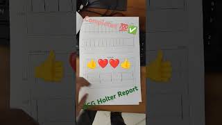 Complete ECG Holter report cardiography reels shortvideo cardiorespiratory shorts short [upl. by Scholem]