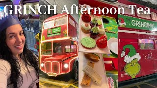 THE MOST CHAOTIC GRINCH AFTERNOON TEA ON A LONDON BUS TOUR with festive christmas Bridgets Bakery [upl. by Ceciley]