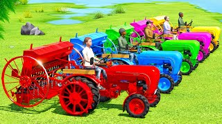 PLANTING POPPY amp HARVESTING WITH PORSCHE MINI TRACTORS amp HARVESTER  Farming Simulator 22 [upl. by Ayeki244]