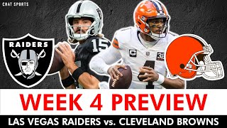 Las Vegas Raiders vs Cleveland Browns Preview Injury Report Analysis amp Prediction  NFL Week 4 [upl. by Huberty]