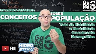 Geografia pro ENEM  Crescimento Demográfico População Absoluta e População Relativa  Conceitos [upl. by Oiliduab]