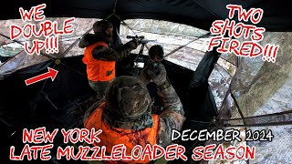 Late Season DOUBLE  FatherSon Muzzleloader Hunt in Western NY [upl. by Susanna]