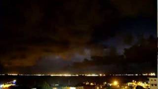 Cumulonimbus heavy rain and lightning visible from Darwin Australia timelapse  Jan 18 2012 [upl. by Beekman]