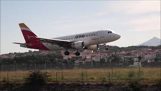 Iberia OneWorld A319 Landing on RWY22 at San Sebastian  Donostia airport [upl. by Enerod]