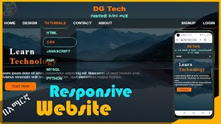 Complete responsive website design using HTML and CSS Website design in Amharic [upl. by Ahsurej]