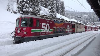 Bahnverkehr in Arosa [upl. by Victorie]