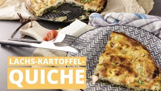 KartoffelQuiche mit Lachs und Spinat [upl. by Ahsam]